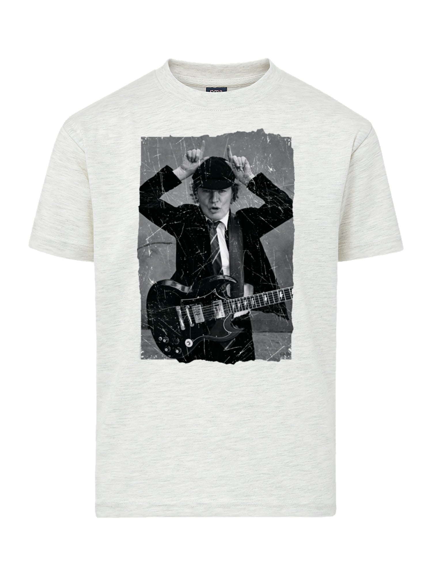 AC/DC Angus Foto de angustia joven con camiseta de amigo juvenil