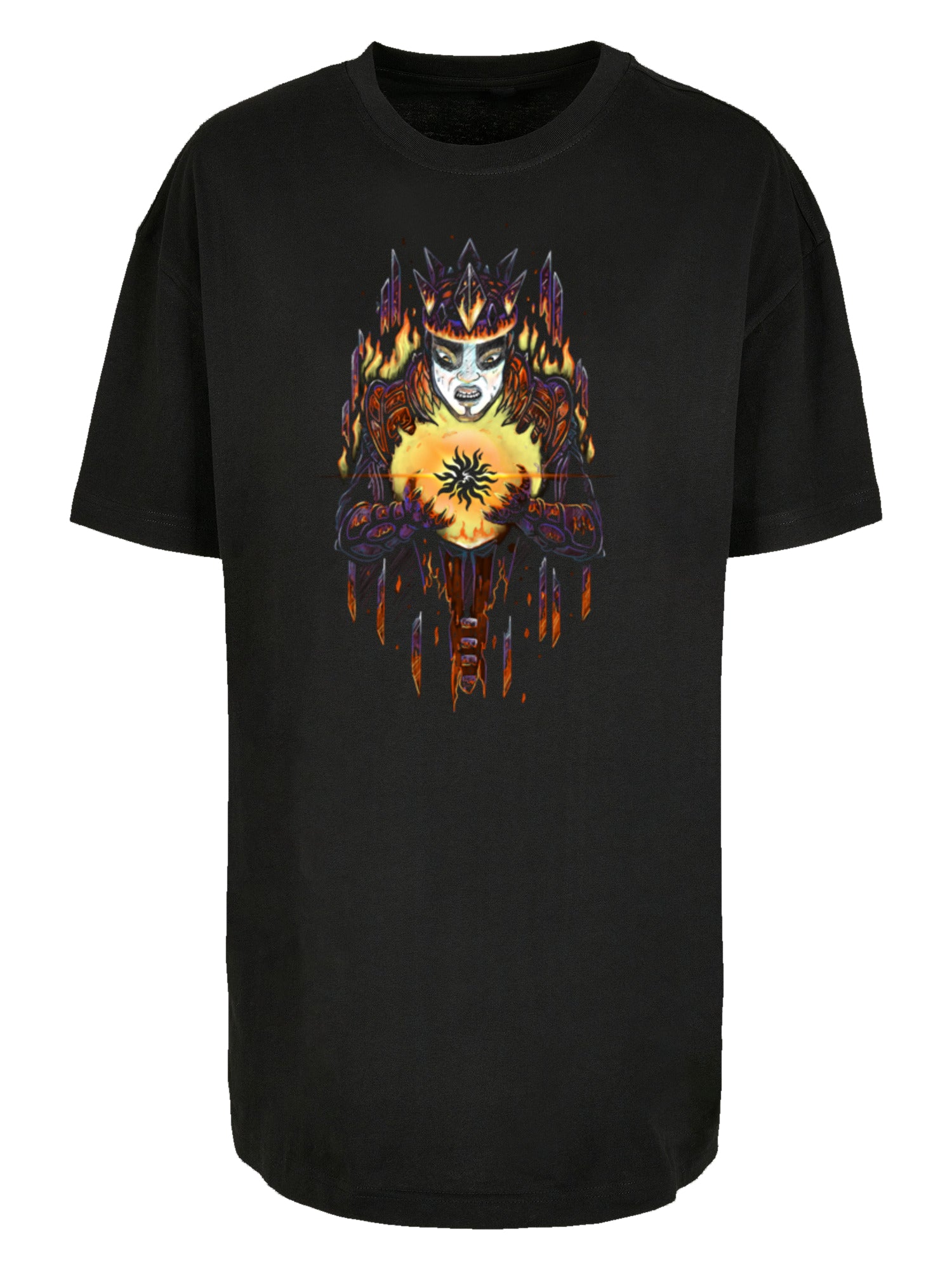 Crónicas de Mythodea 2025 Legacy of Fire Color y Burgschneider Wht con damas tee de novio de gran tamaño