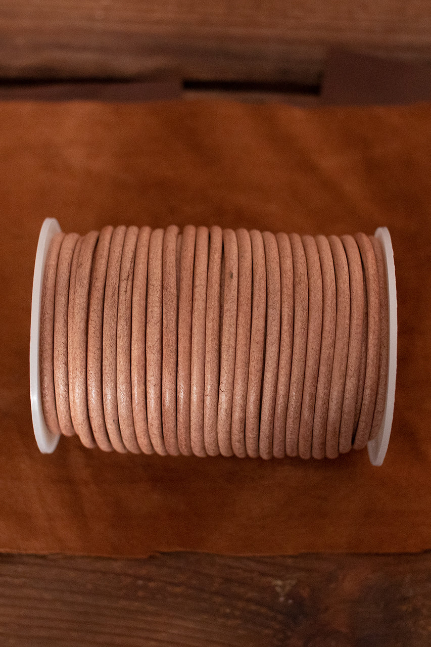 Cordón de cuero creativo (4,0 mm), 25 m natural