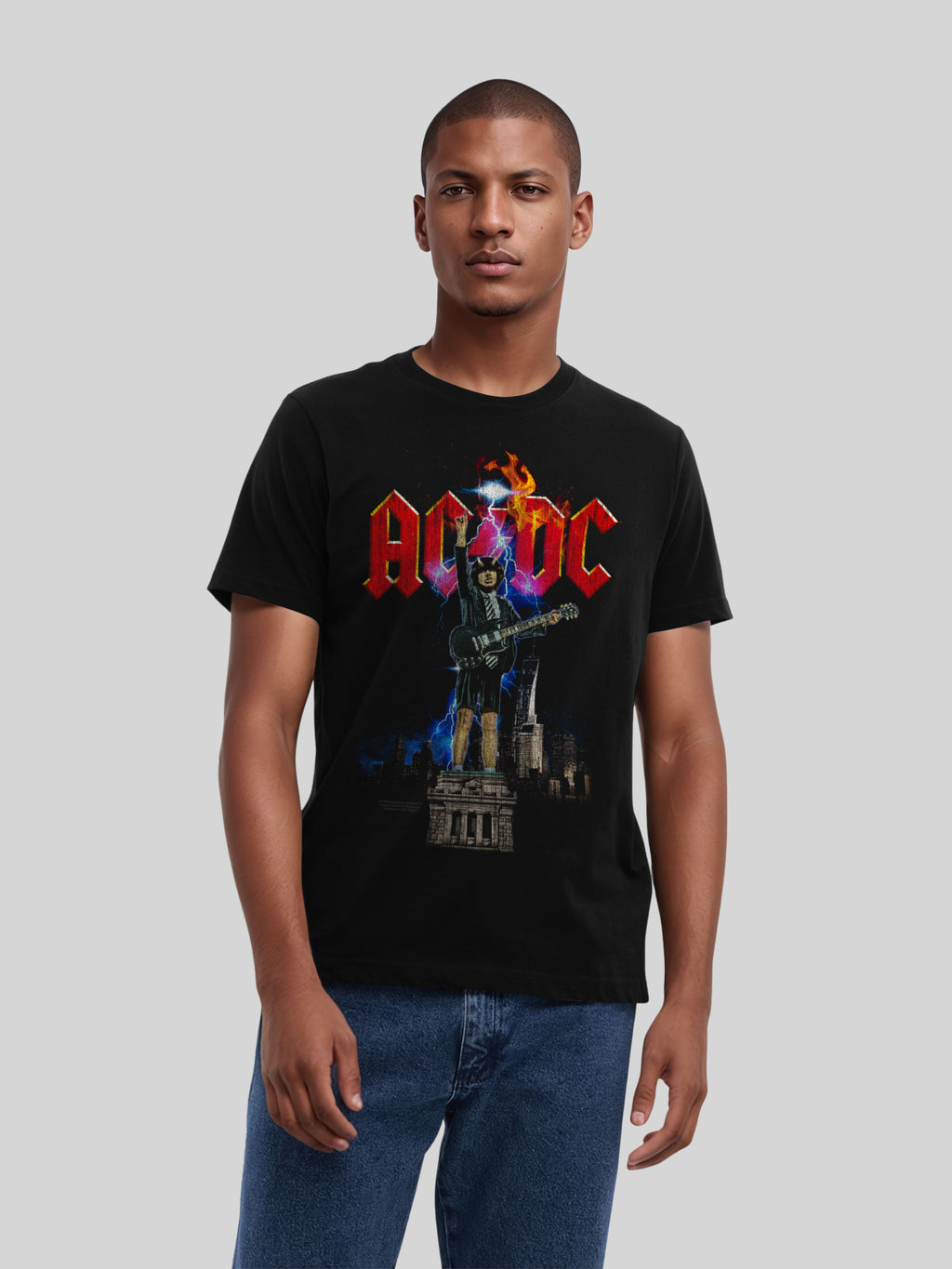 AC / DC Angus NYC Lightning Men's Organic T-shirt