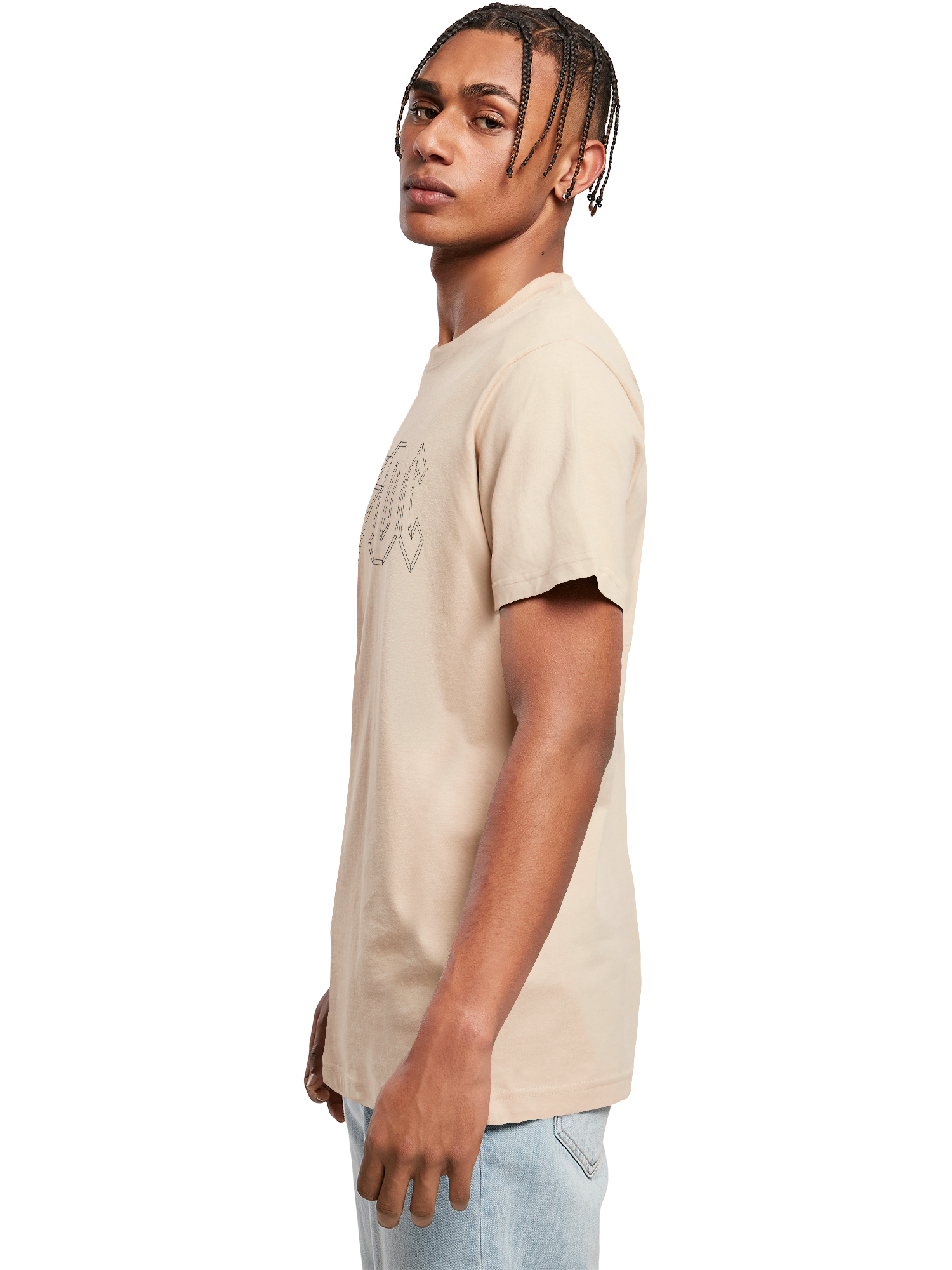 T-shirt logo AC / DC Black Outline