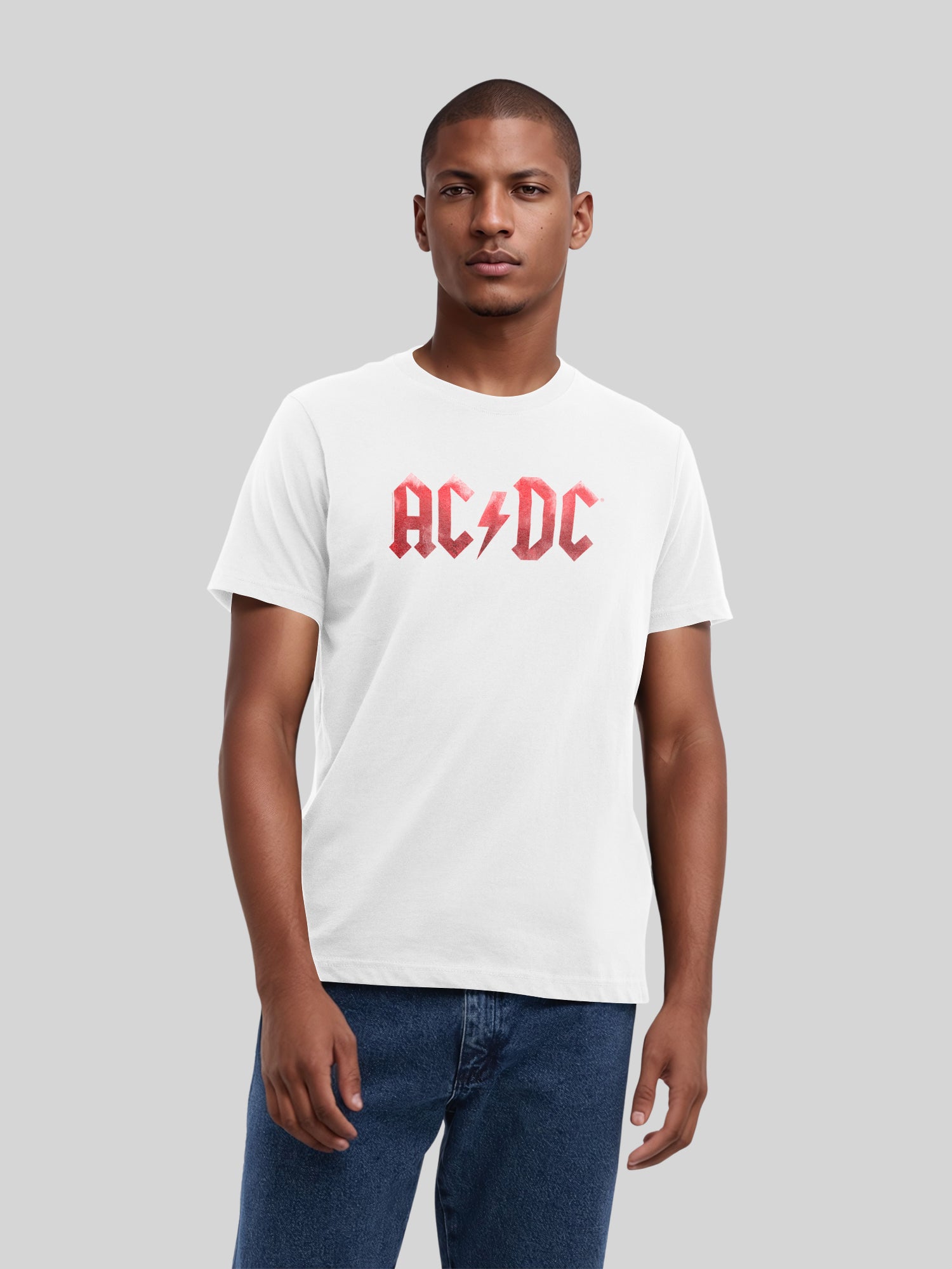 ACDC Red Ice Logotipo con Blanks True | Camiseta regular para hombres