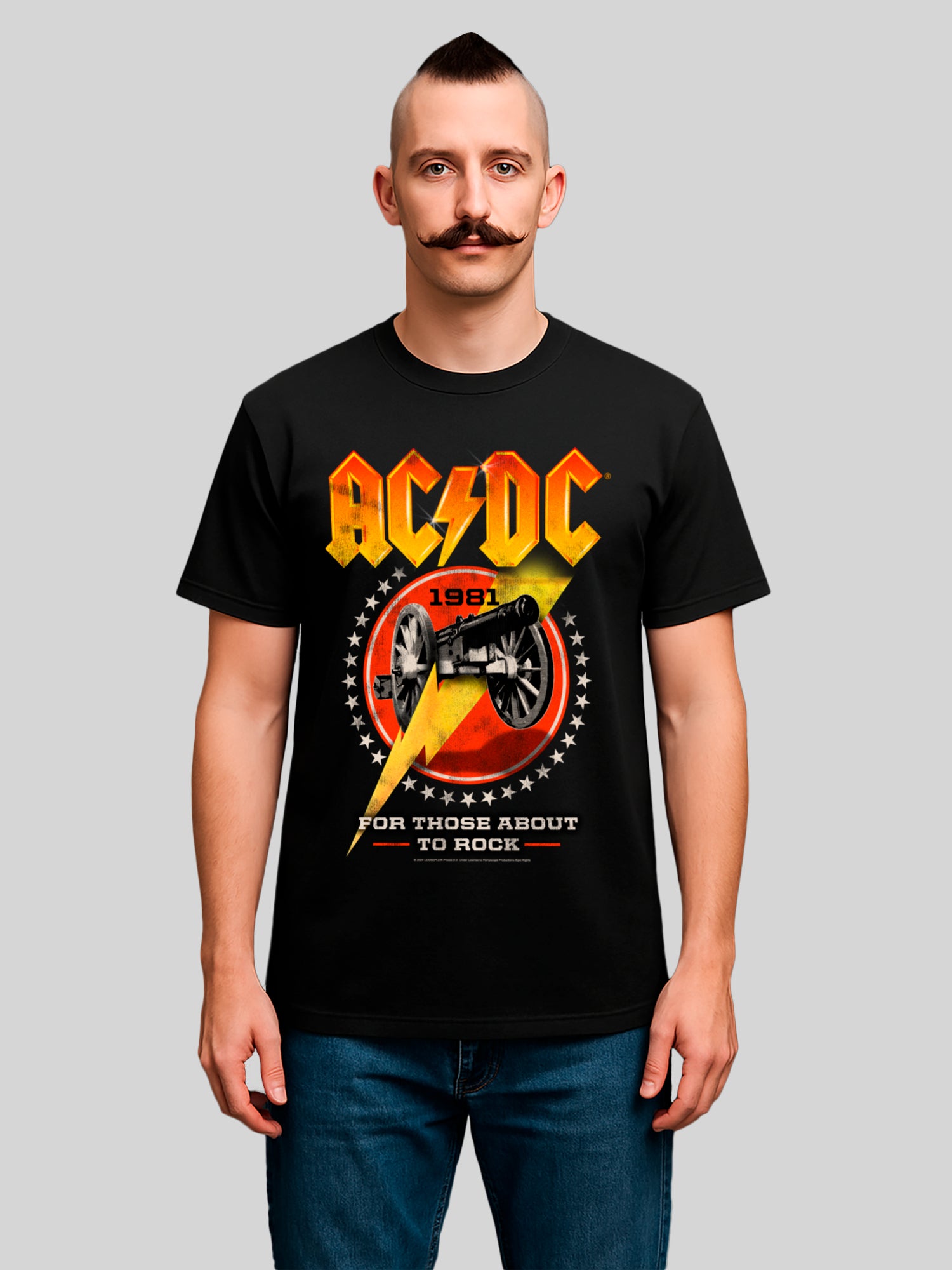 AC / DC pour ceux qui sont sur le point de basculer 1981 T-shirt biologique masculin