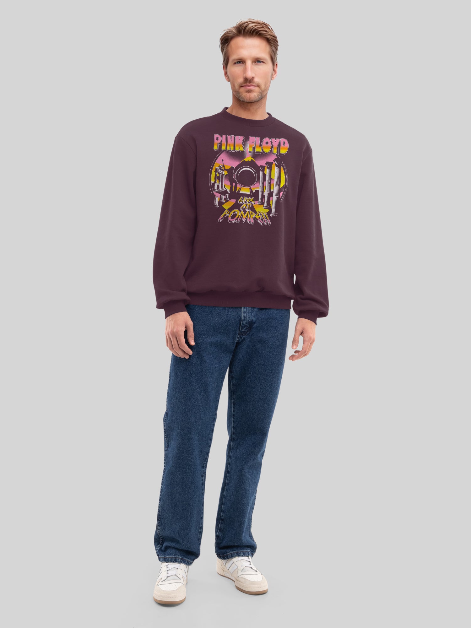 Pink Floyd Live en Pompeii Volcano SweSshirt Orgánica para hombres