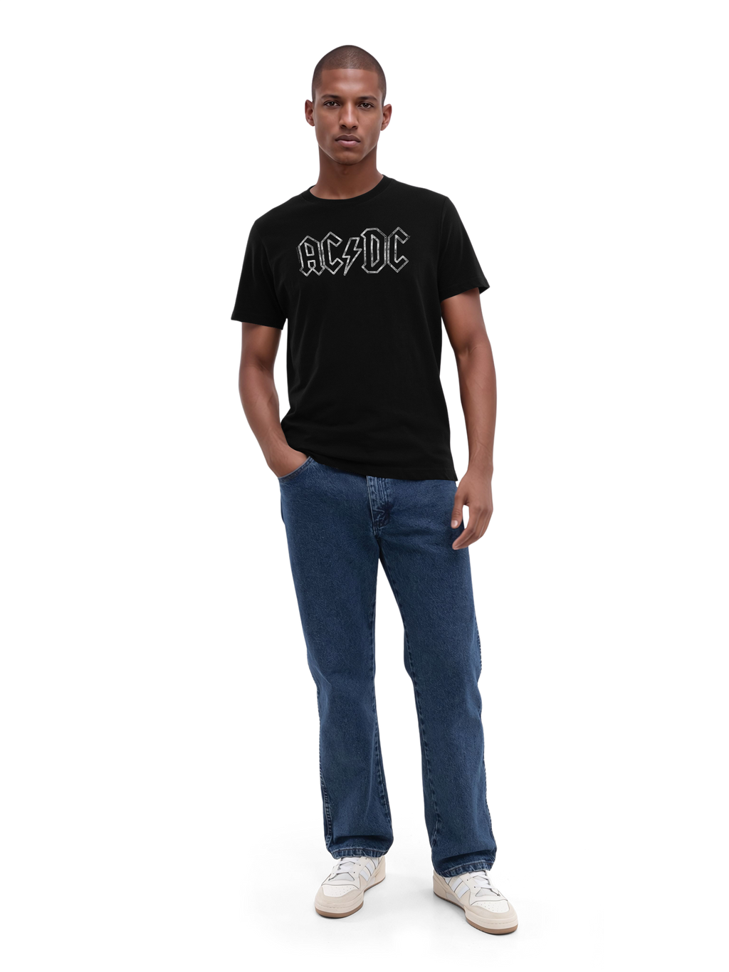 T-shirt organique de logo Jagged AC / DC