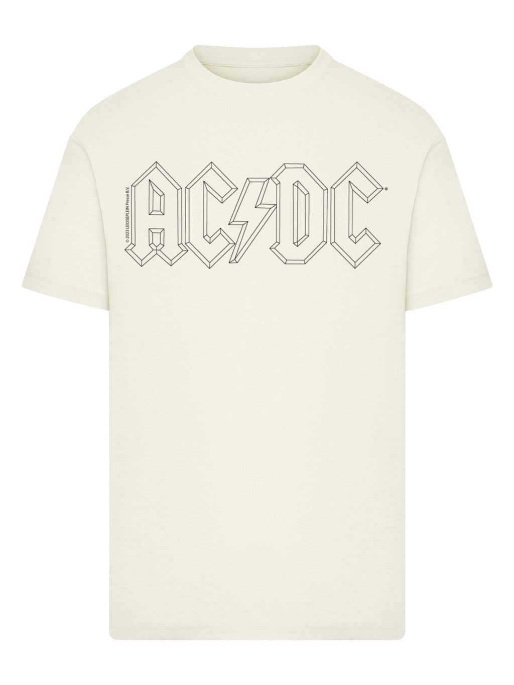 T-shirt logo AC / DC Black Outline