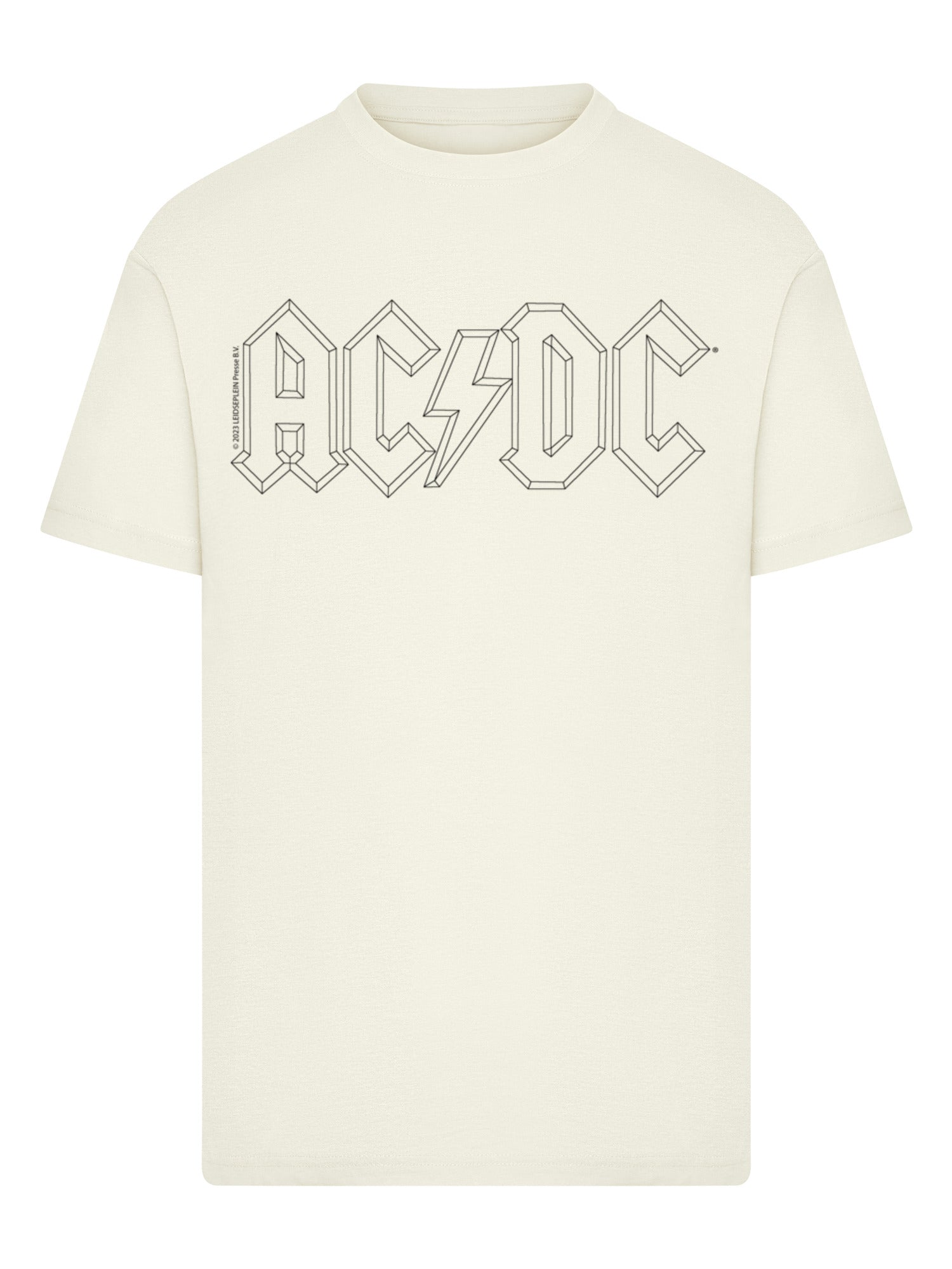 T-shirt logo AC / DC Black Outline