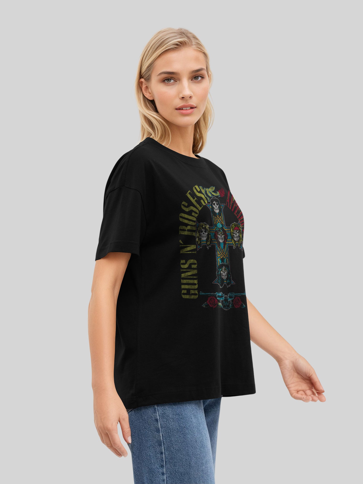 Guns N 'Roses 1988 Tour | Camiseta de gran tamaño para mujer