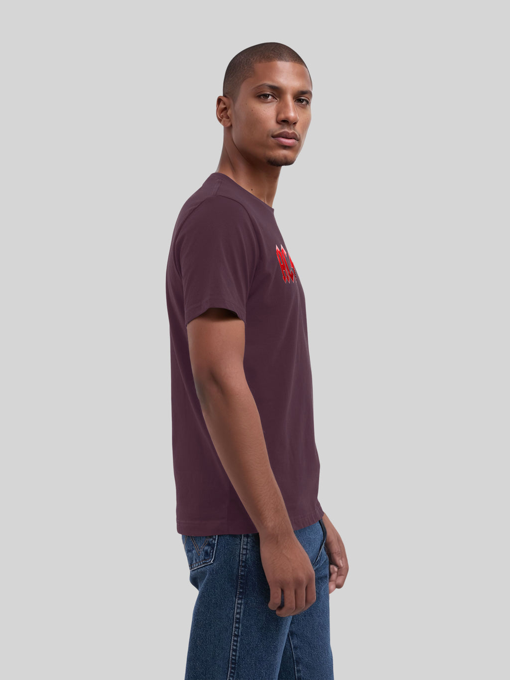 ACDC Red Ice Logo with True Blanks | Mens Regular Tee