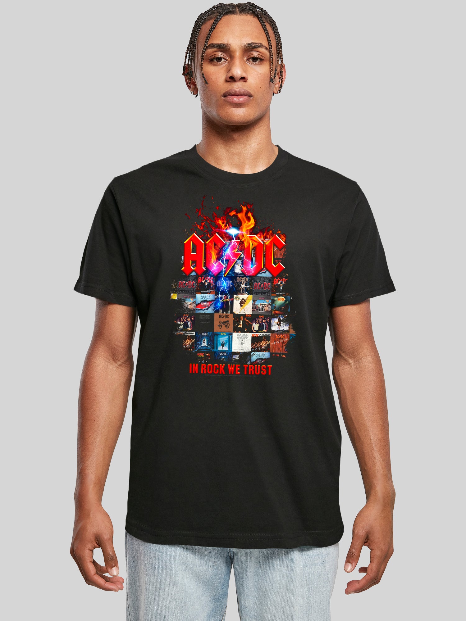 AC / DC dans Rock We Trust Album Couvre le t-shirt masculin