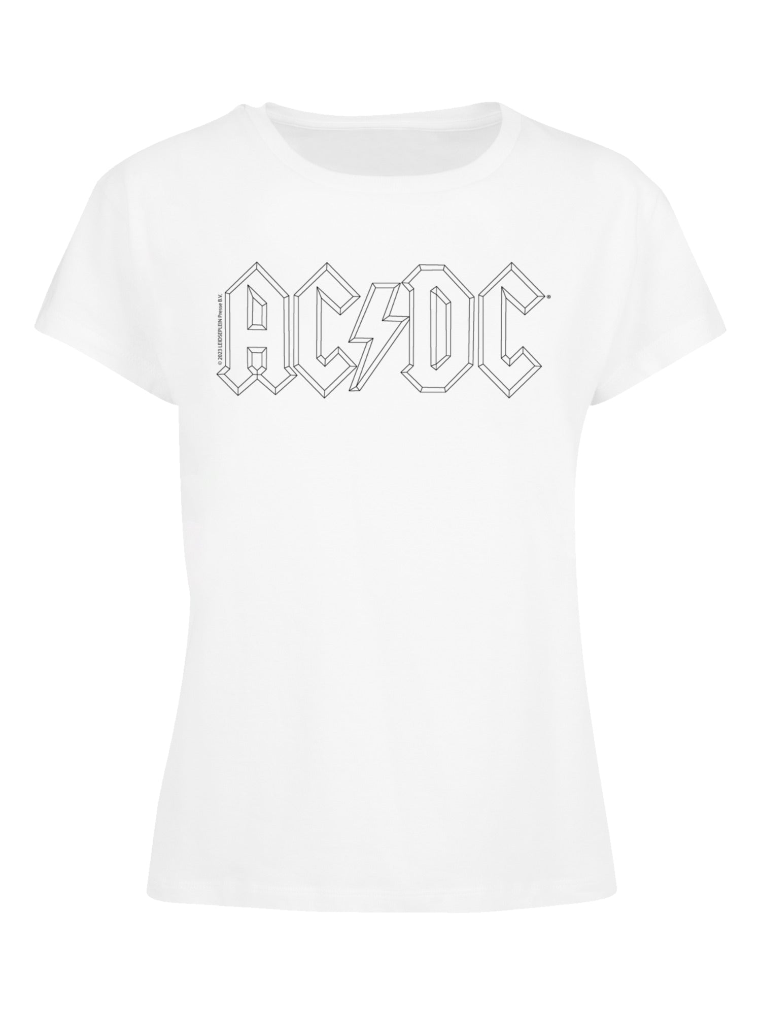 Camiseta de caja de logotipo de AC/DC Black Outline
