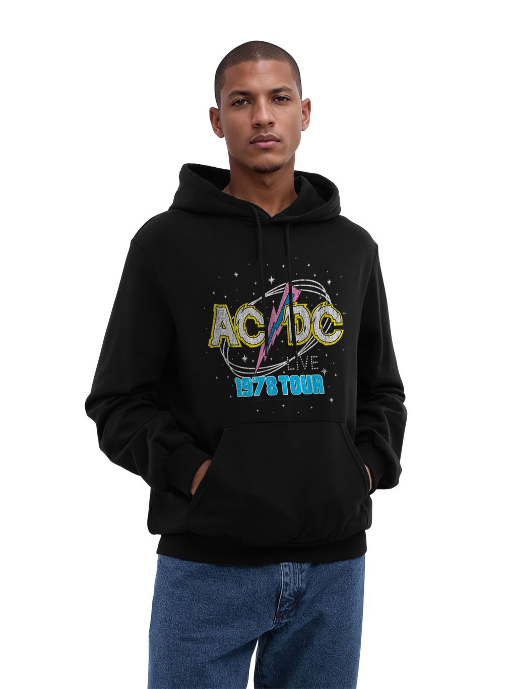 ACDC 1981 Visite en direct avec True Blanks | Hoodie régulier pour hommes
