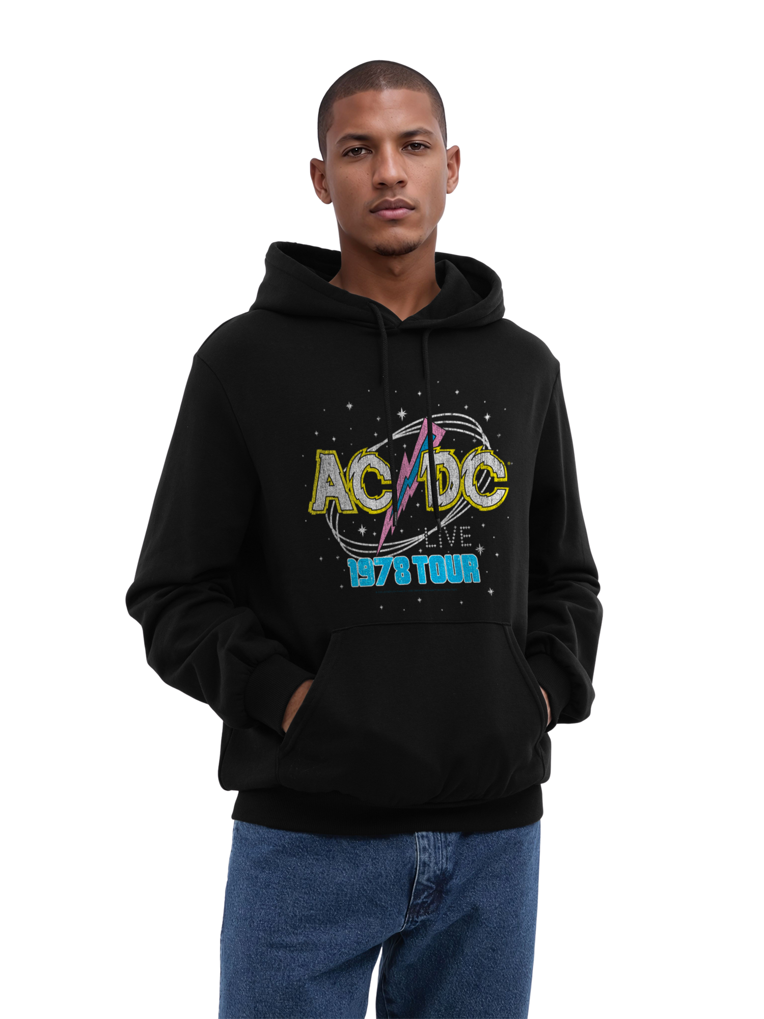 ACDC 1981 Visite en direct avec True Blanks | Hoodie régulier pour hommes