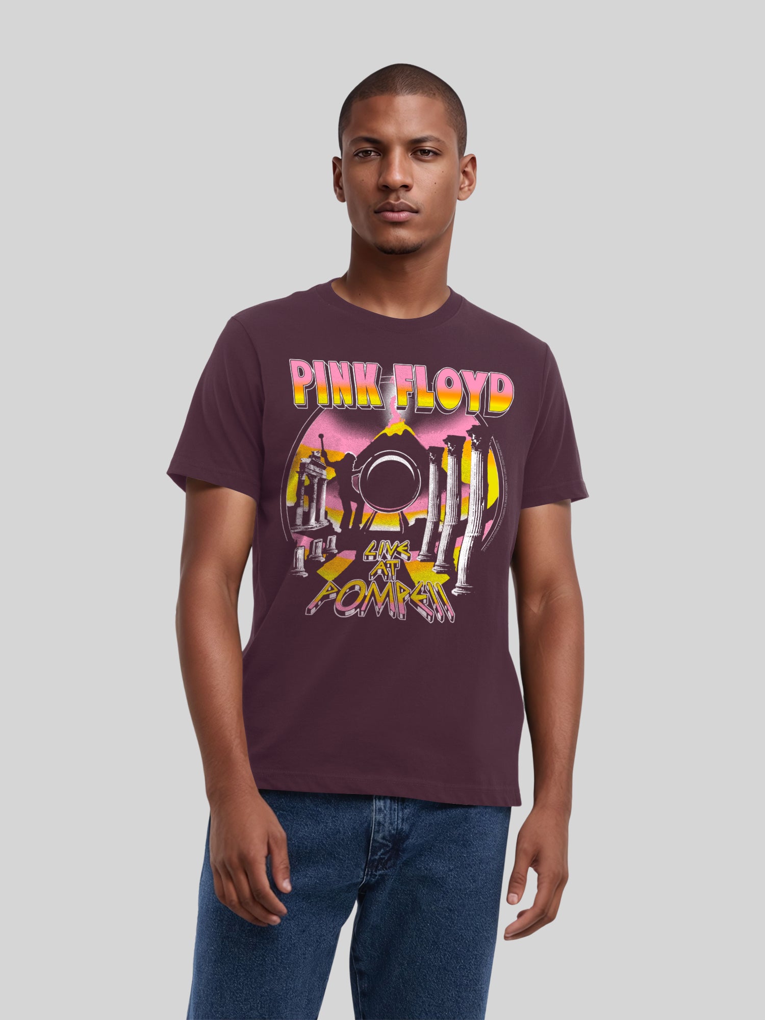 Pink Floyd Live At Pompeii Volcano Men's Organic T-Shirt