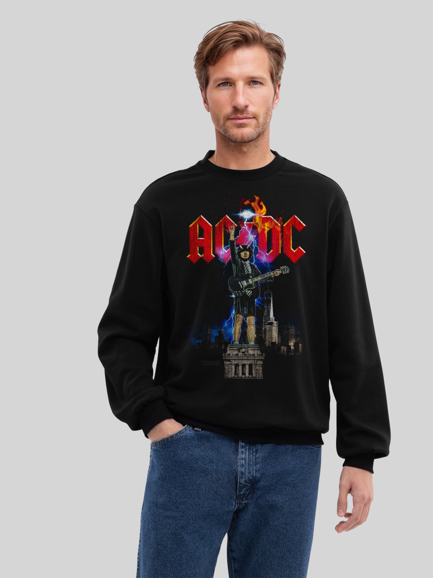 AC/DC Angus NYC Lightning Men's Organic Sweatshirt
