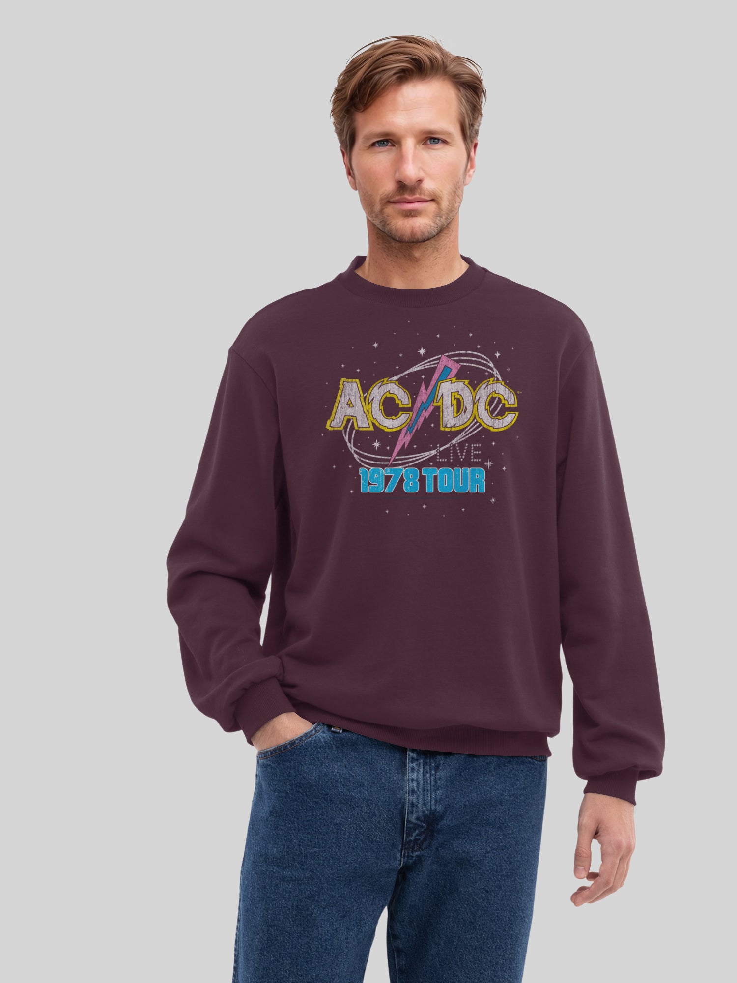 ACDC 1981 Visite en direct avec True Blanks | Pull régulier pour hommes