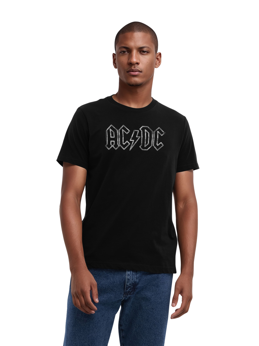 T-shirt organique de logo Jagged AC / DC