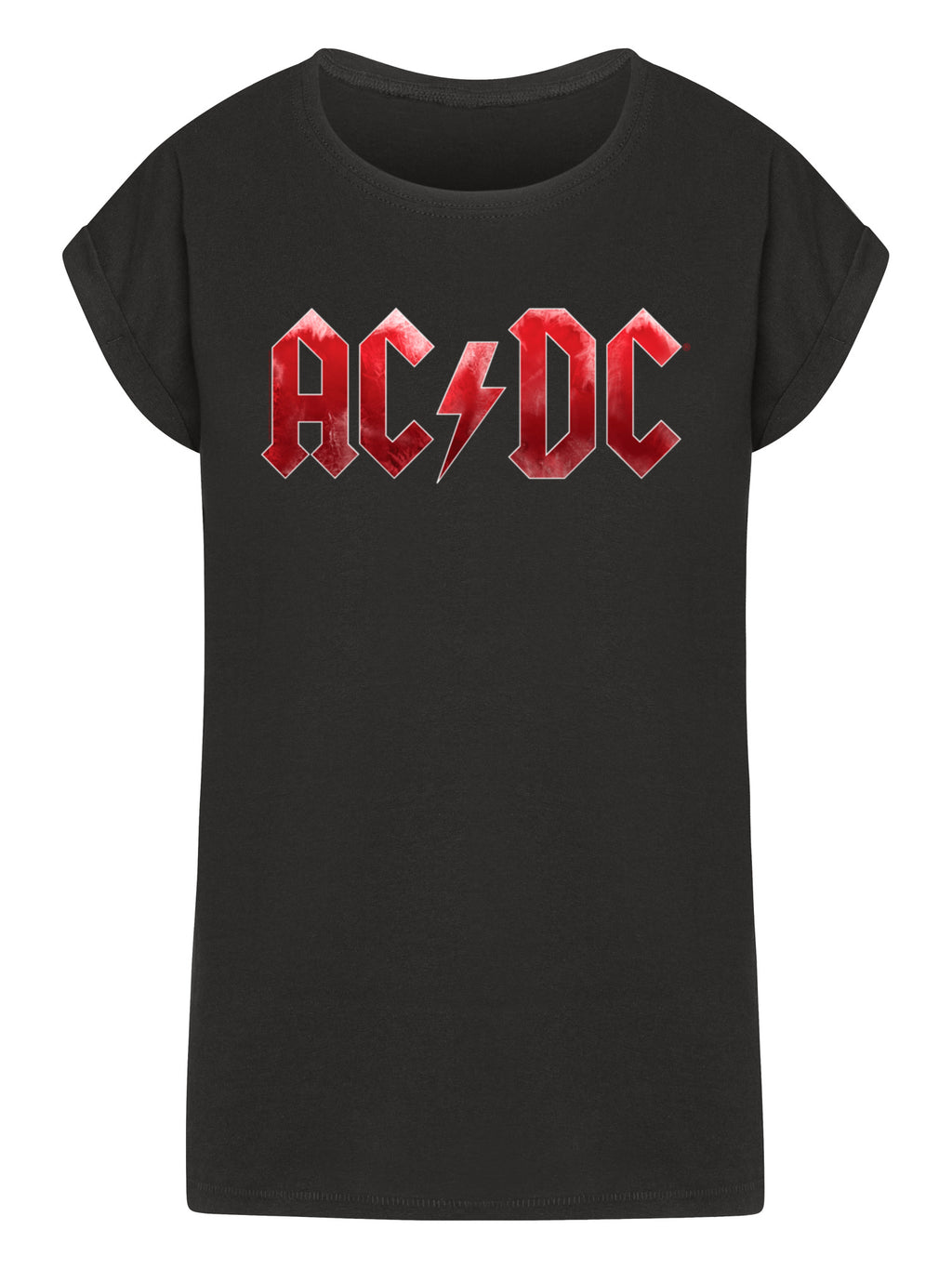 TEE ACDC RED ICE LOGO Damas de hombro extendido