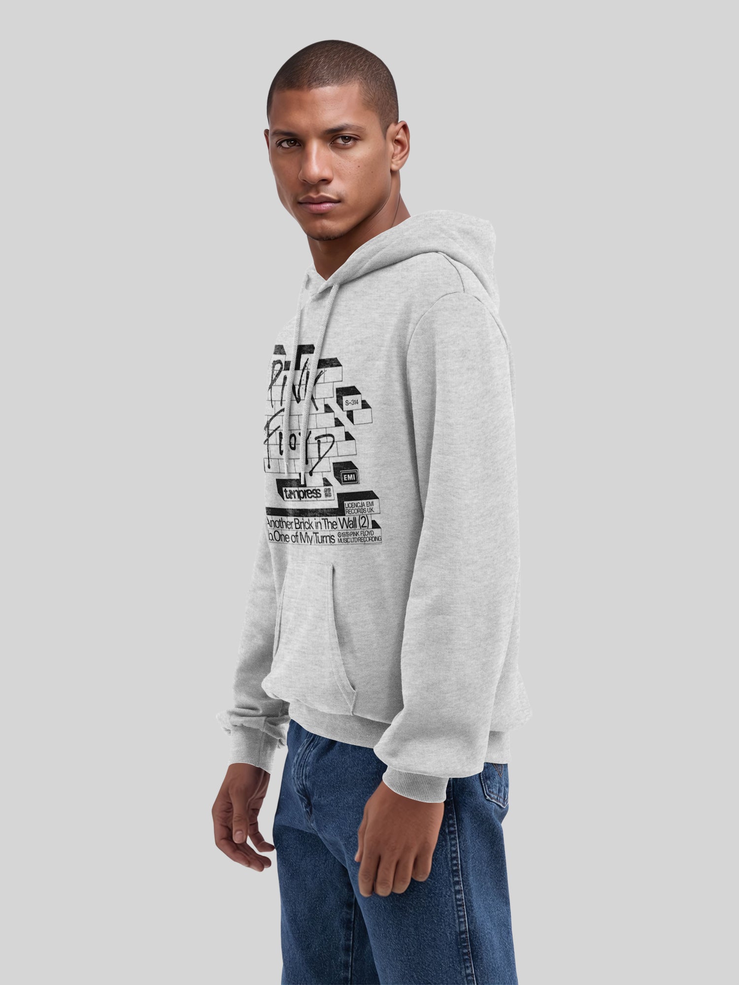 Pink Floyd une autre brique dans la couverture murale avec de vrais blancs | Hoodie régulier pour hommes