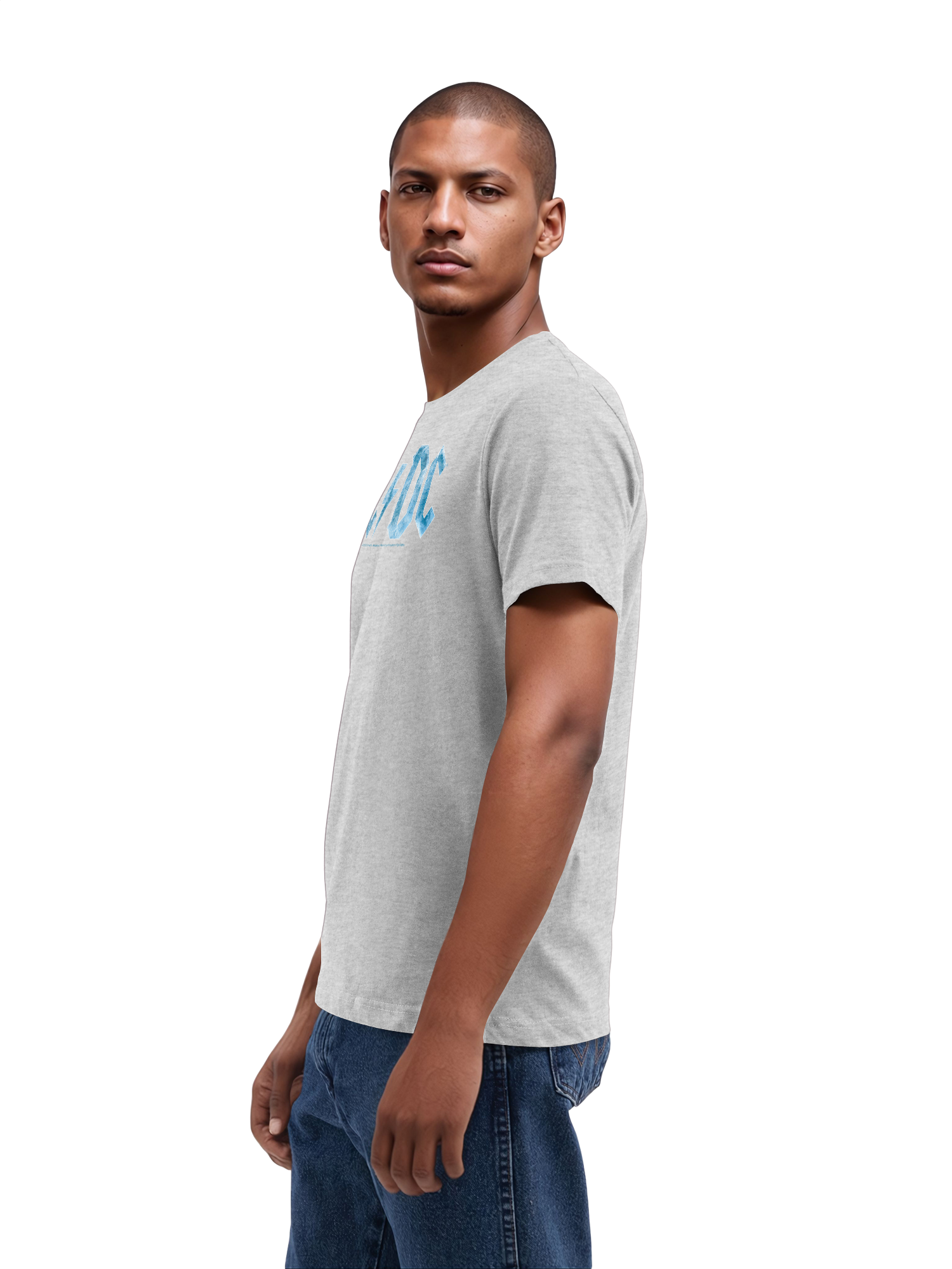 ACDC Herren T-Shirt mit blauem Eis-Logo