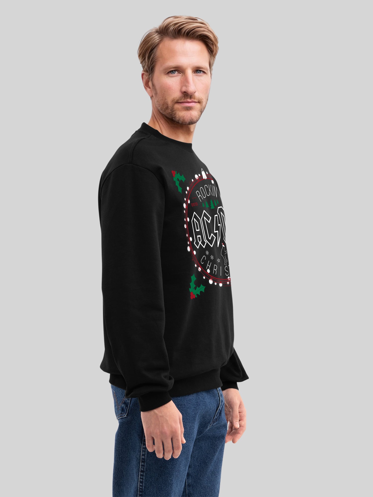 AC/DC Christmas Circle Organic Sweatshirt