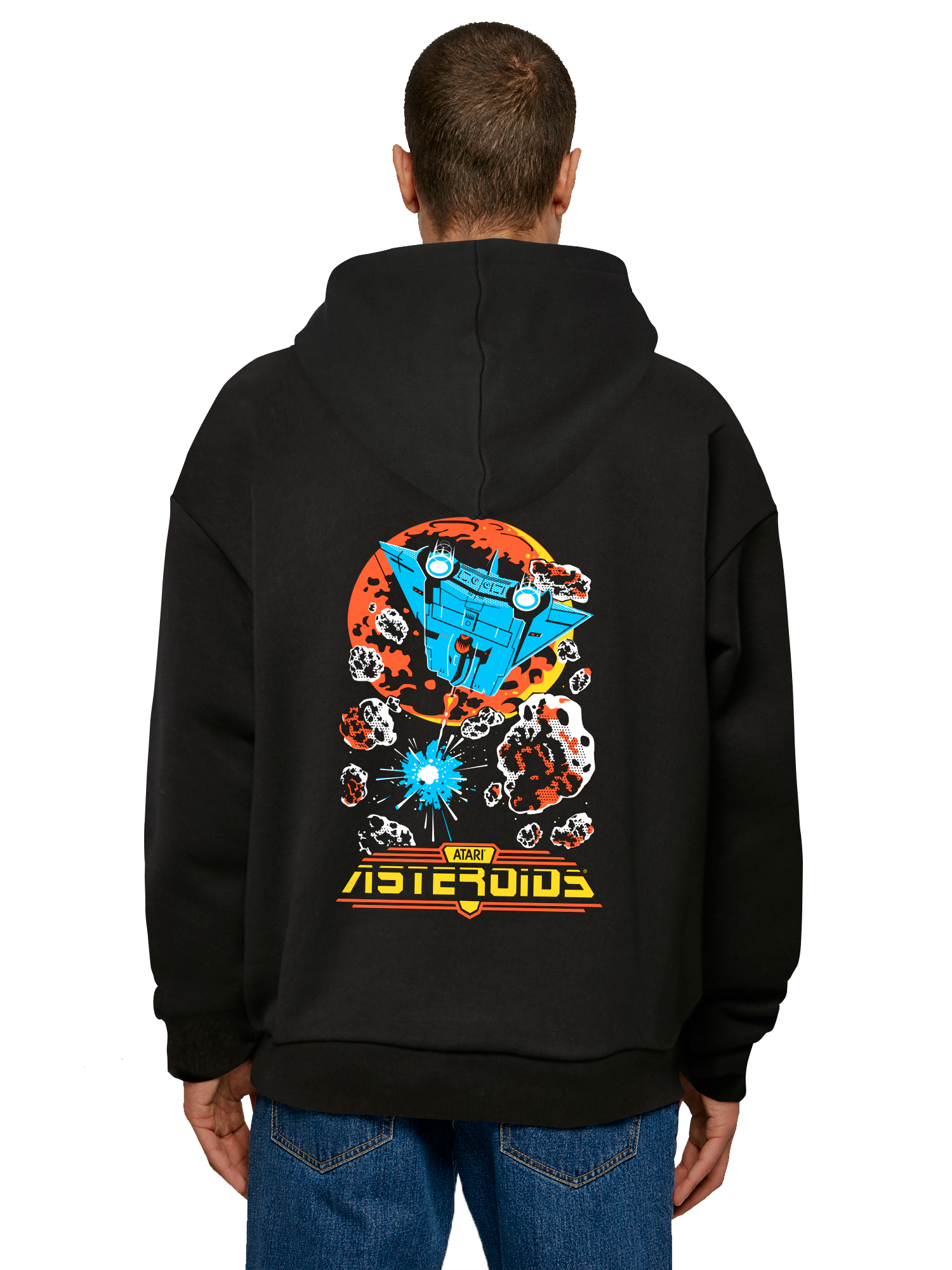 Atari Fuji Logo White Retro Gaming and Asteroids Vintage Atari Retro Gaming with Ultra Heavy Hoody