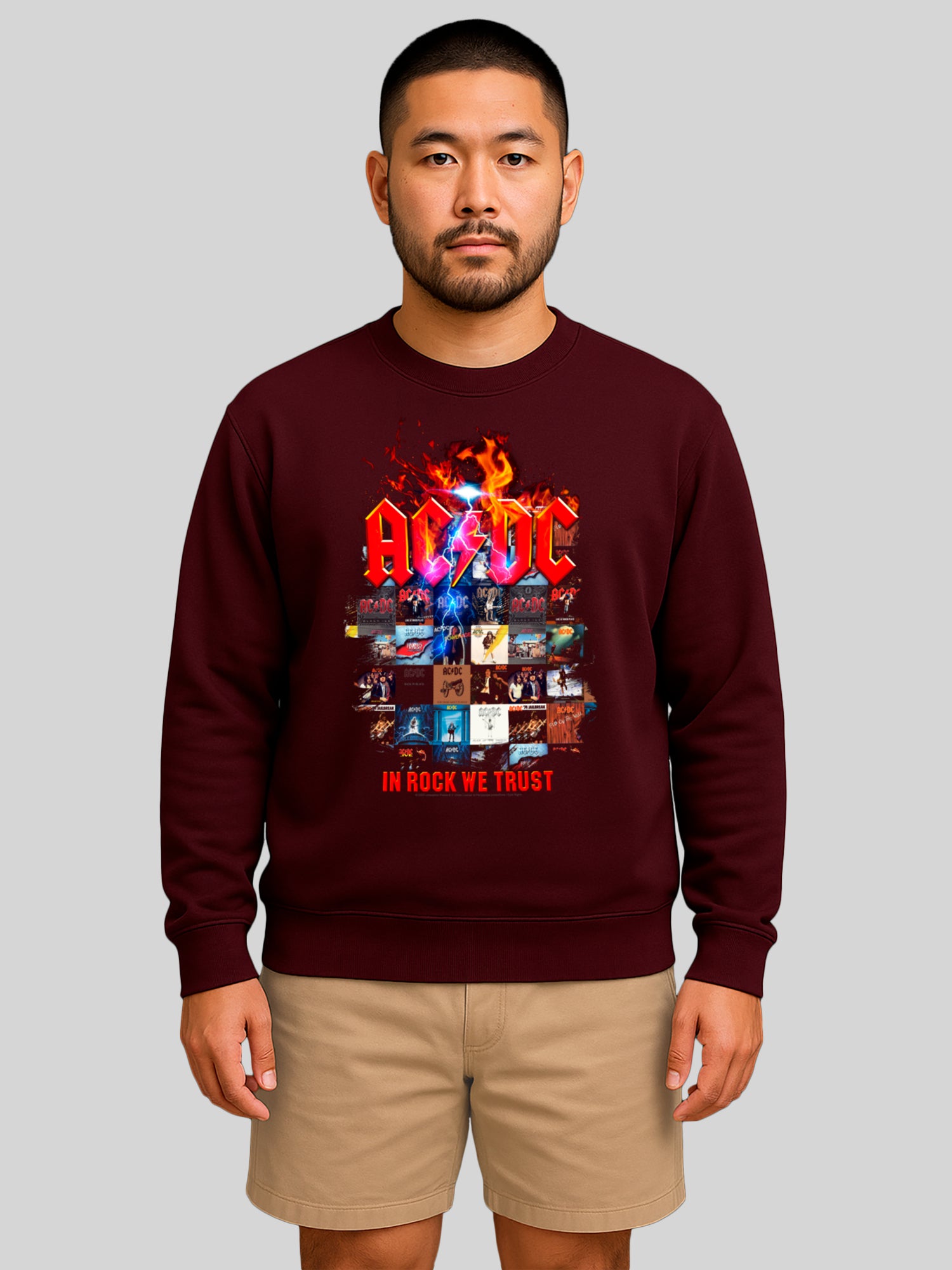 AC / DC dans Rock We Trust Album couvre le sweat biologique masculin