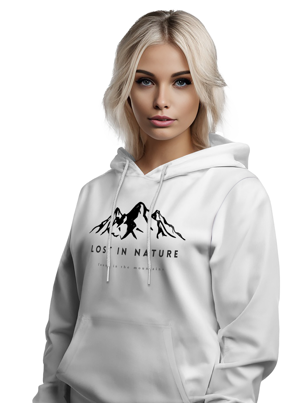 Sweat à capuche lourde perdu dans la nature