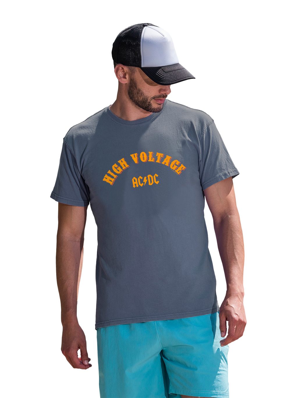 AC/DC High Voltage Collegiate Coastal Color T-Shirt