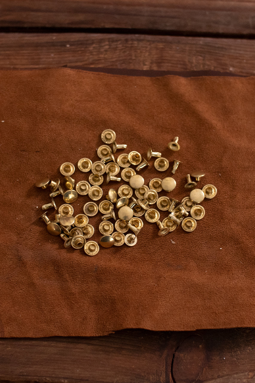 Rivet creux KØ9,2 x L8,0 mm en fer/laiton