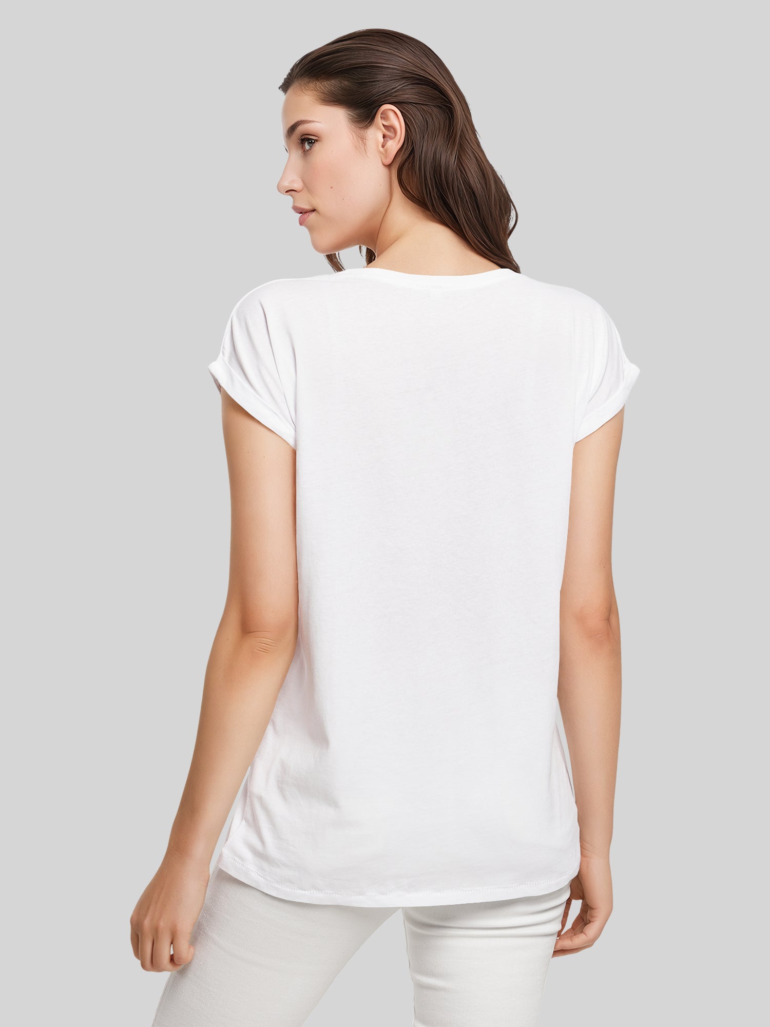 Guns N 'Roses Roses Calavera con Damas Extendida TEE de hombro