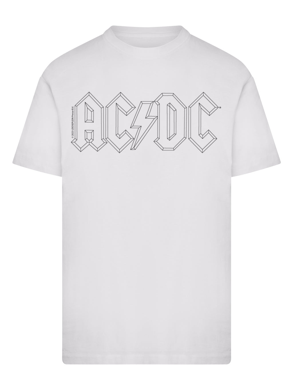 T-shirt logo AC / DC Black Outline