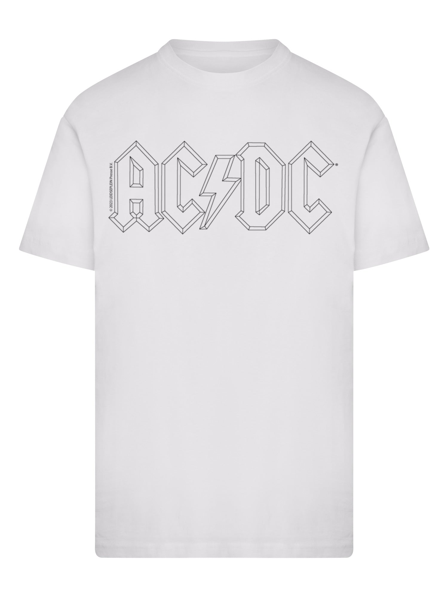 T-shirt logo AC / DC Black Outline