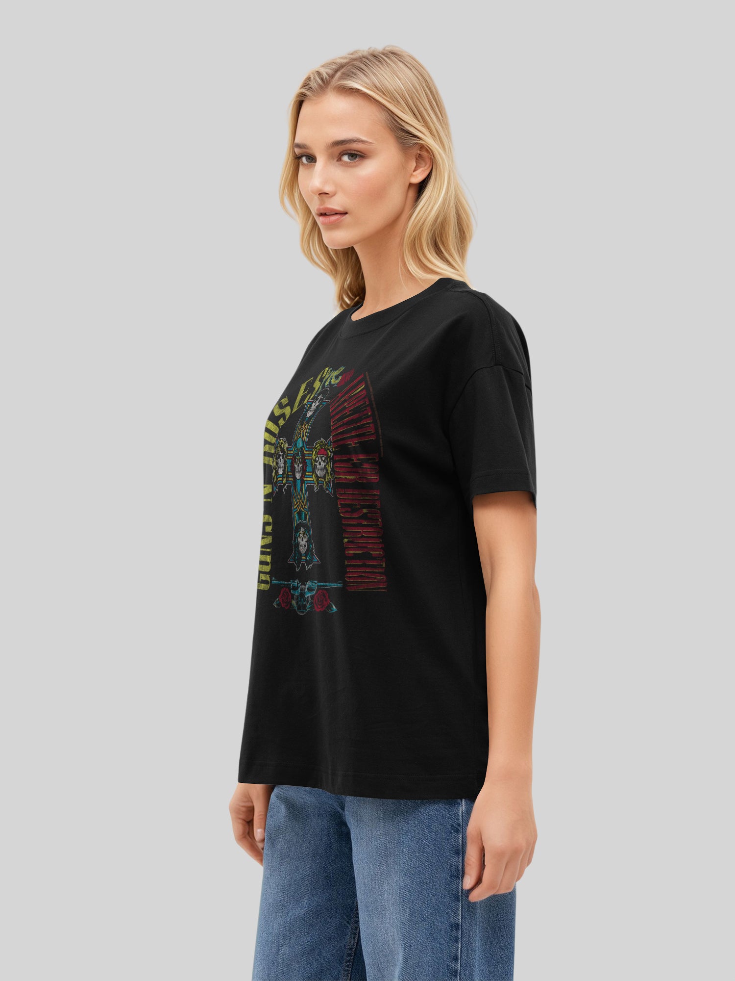 Guns N 'Roses 1988 Tour | Camiseta de gran tamaño para mujer