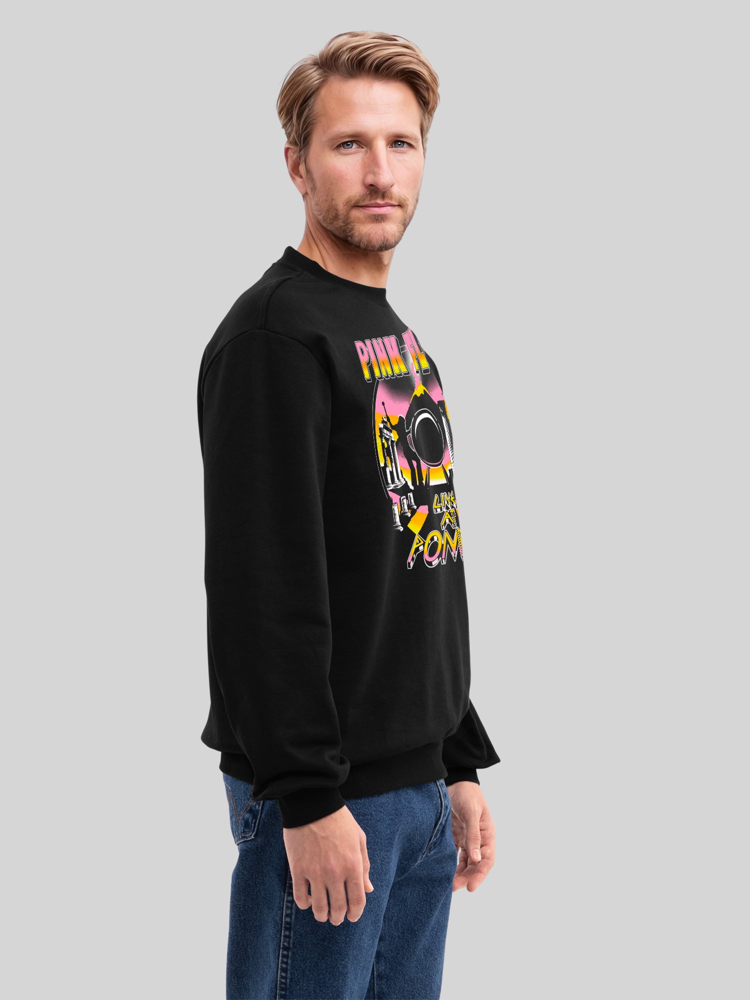 Pink Floyd Live en Pompeii Volcano SweSshirt Orgánica para hombres