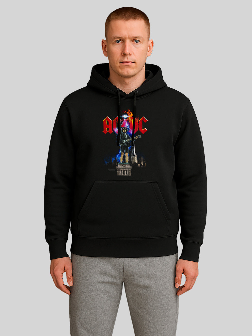 AC / DC Angus NYC Lightning Men's Organic Hoodie