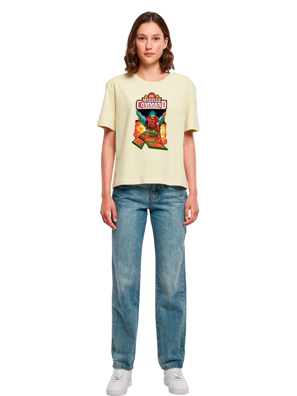 Missile Command Hanger Atari Retro Gaming with Ladies Everyday Tee