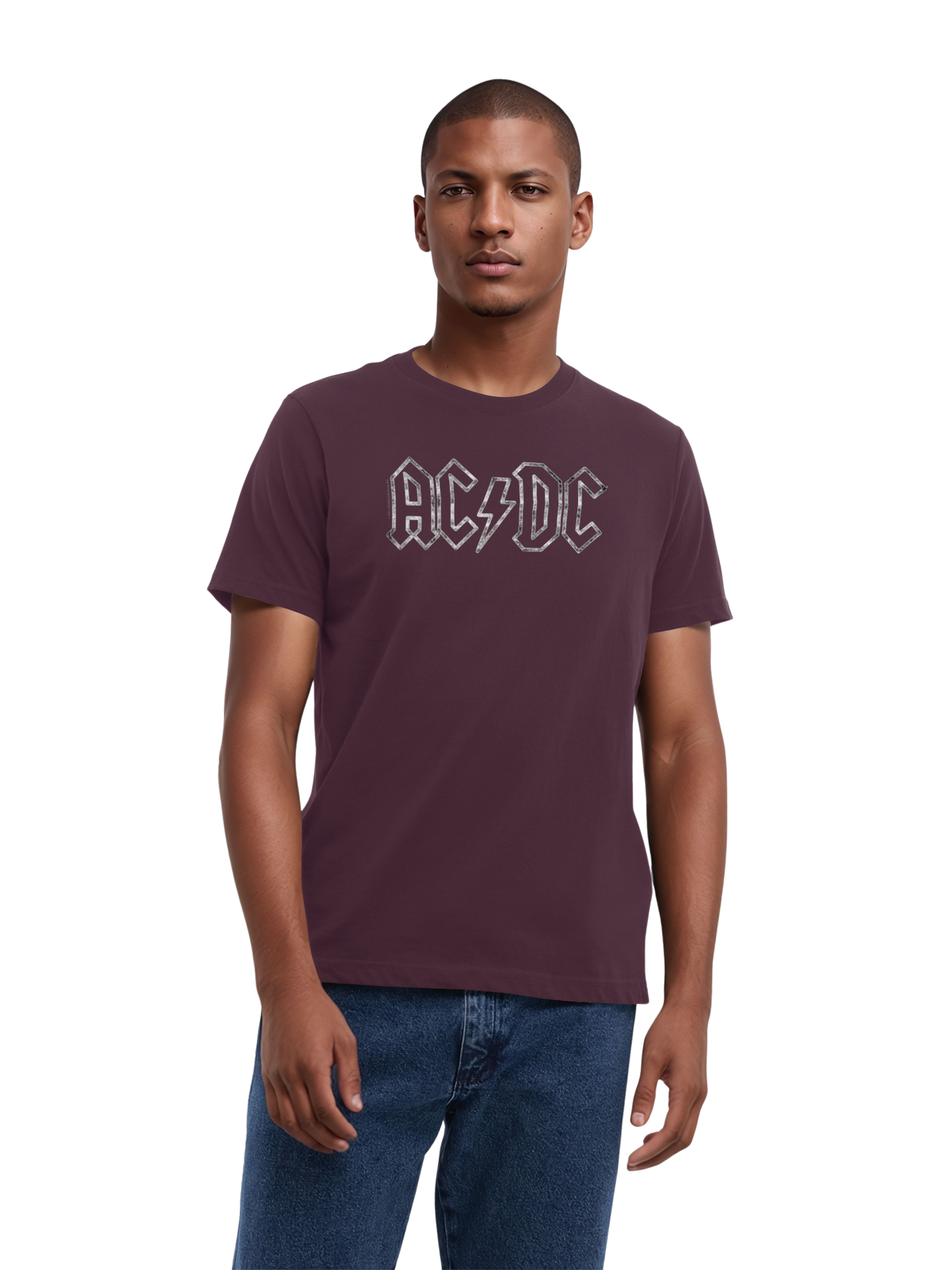 T-shirt organique de logo Jagged AC / DC