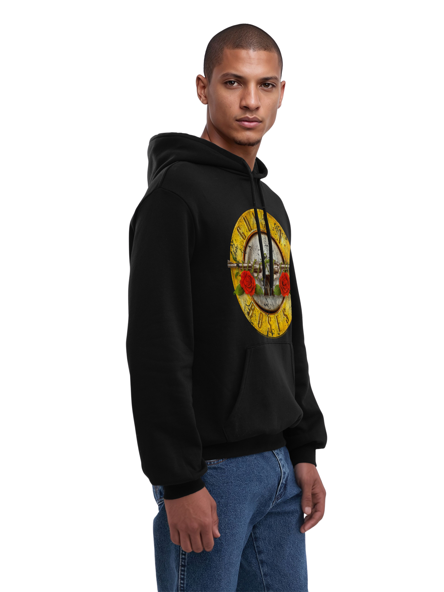 Guns 'n' Roses Vintage Bullet Logo with True Blanks | Mens Regular Hoody