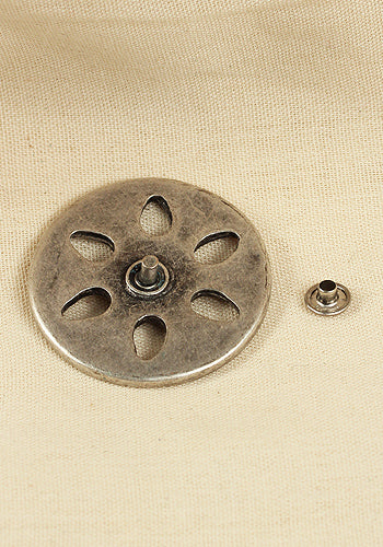 Rivet-Plate Blossom Antique Silver