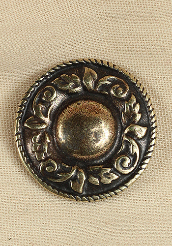 Rivet-Plate Flower Antique Brass