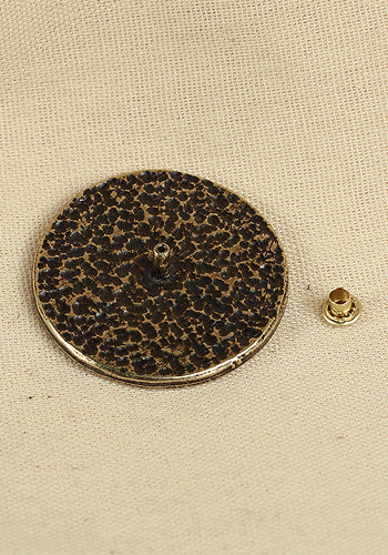 Rivet-Plate Flower Antique Brass