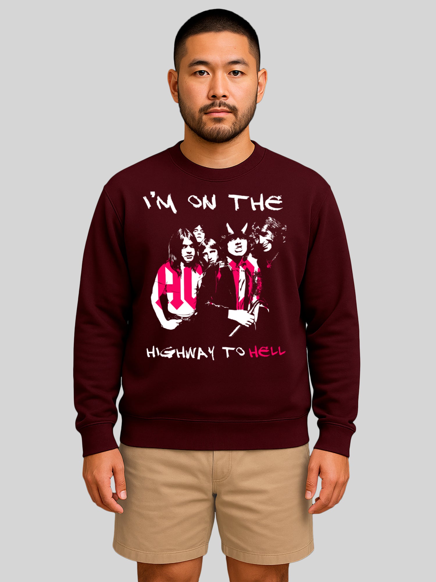 AC / DC Je suis sur l'autoroute à l'enfer Sweat-shirt biologique pour hommes