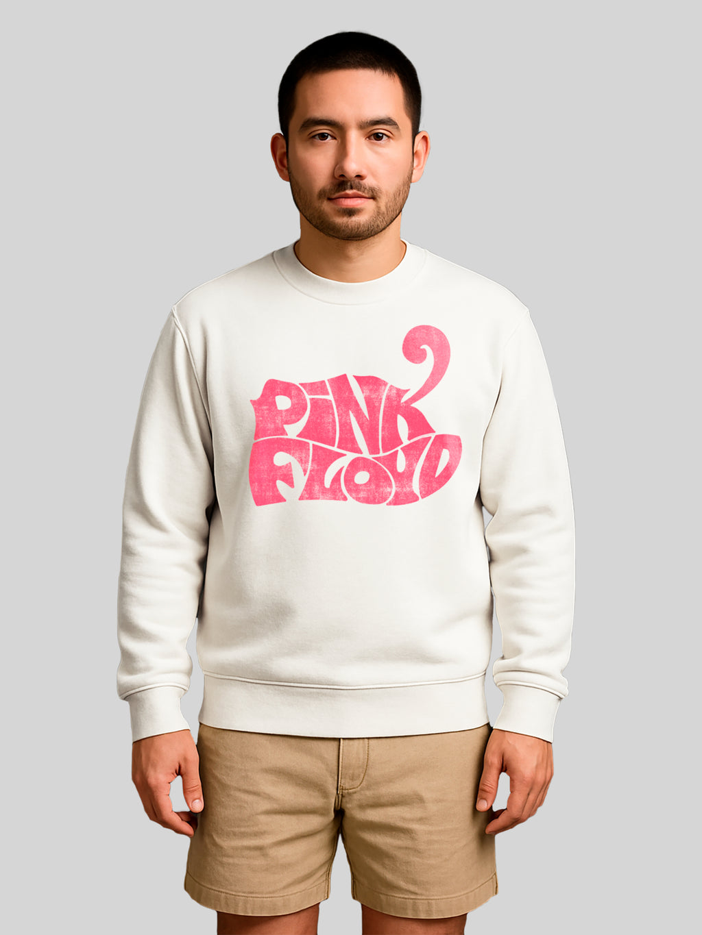 Pink Floyd Retro Logo Navy Men's Organic Sweatshirt