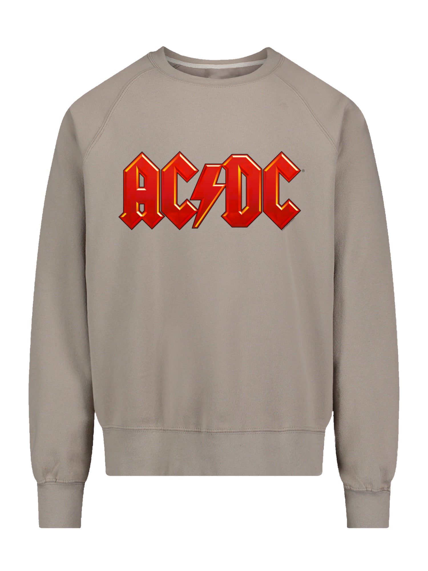 ACDC LOGO RED DARK AOP con tripulación de raglán de lana vintage