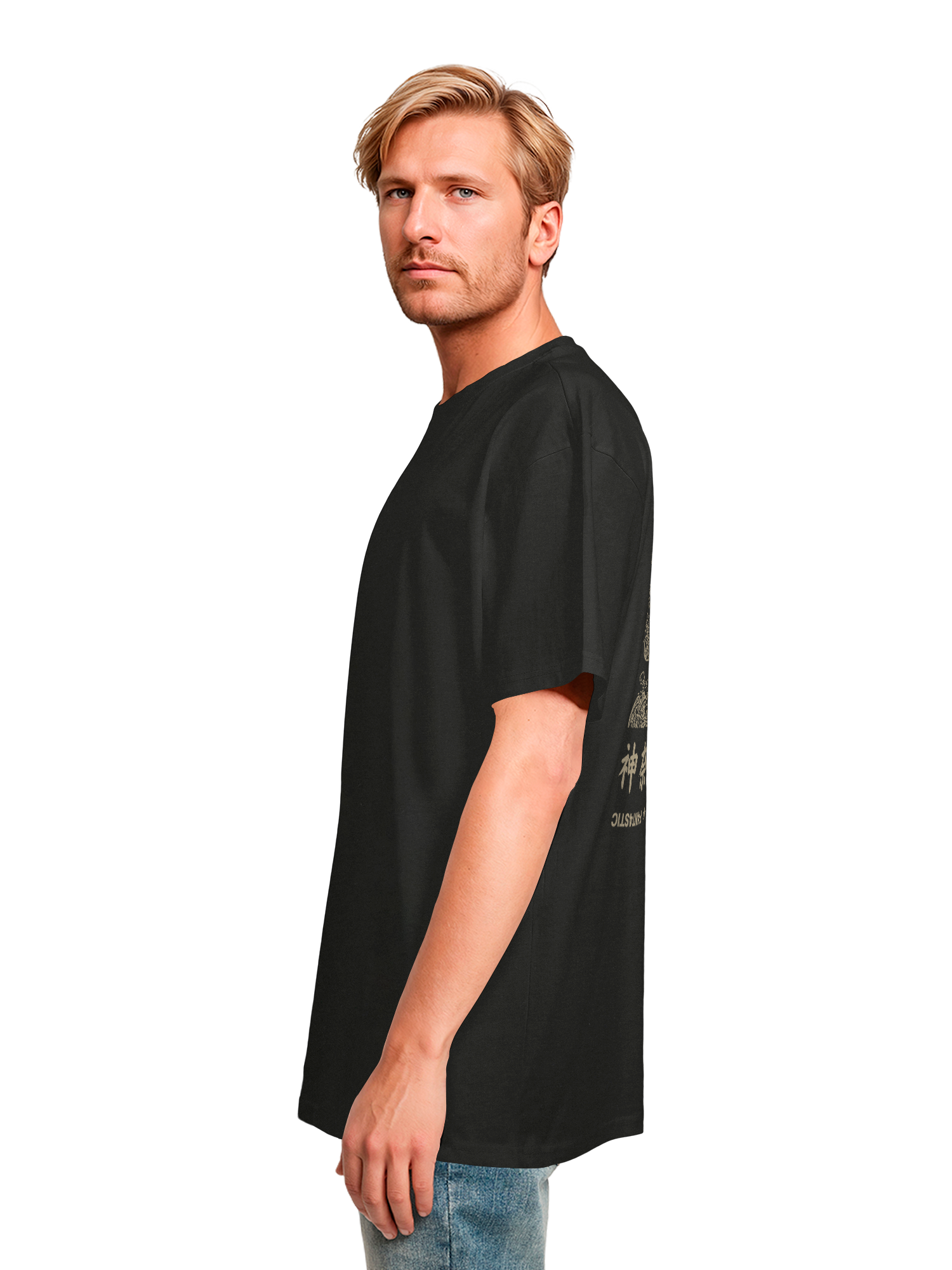 T-shirt surdimensionné lourde Kanagawa Wave