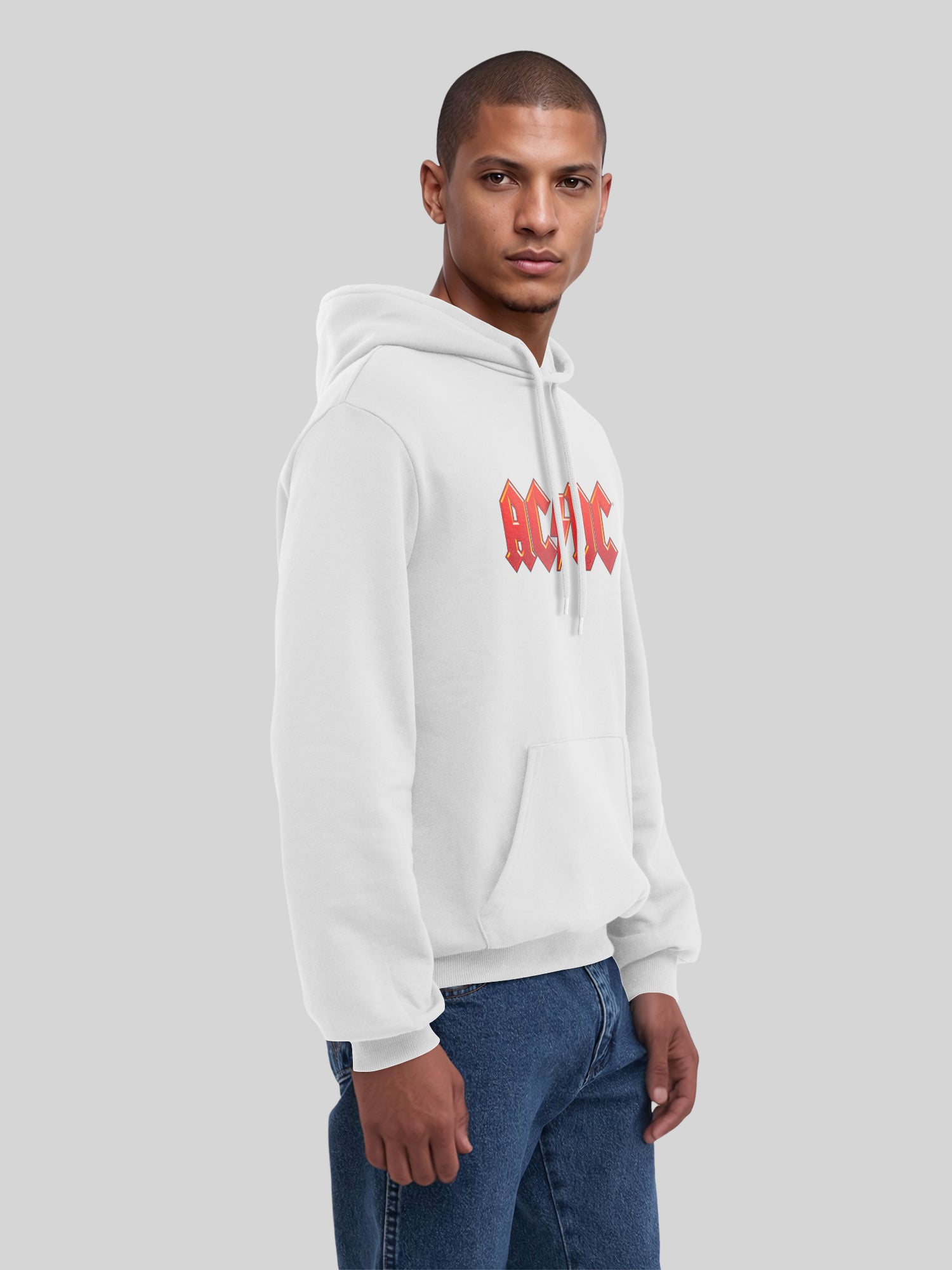 ACDC Dunkelrotes Logo Herren Hoodie