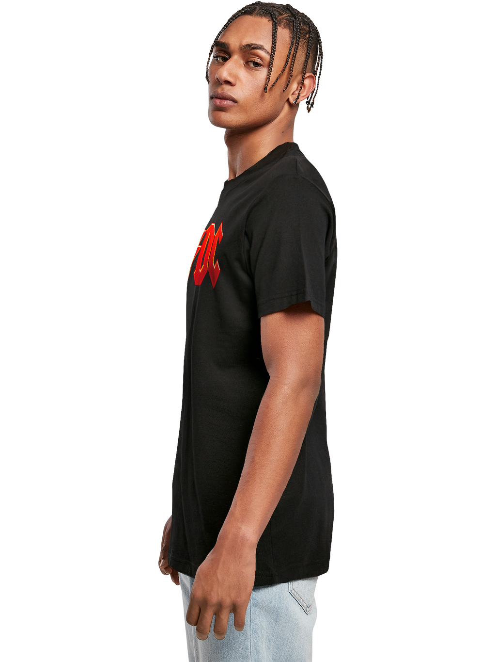 Dunkelrotes ACDC-Logo-T-Shirt