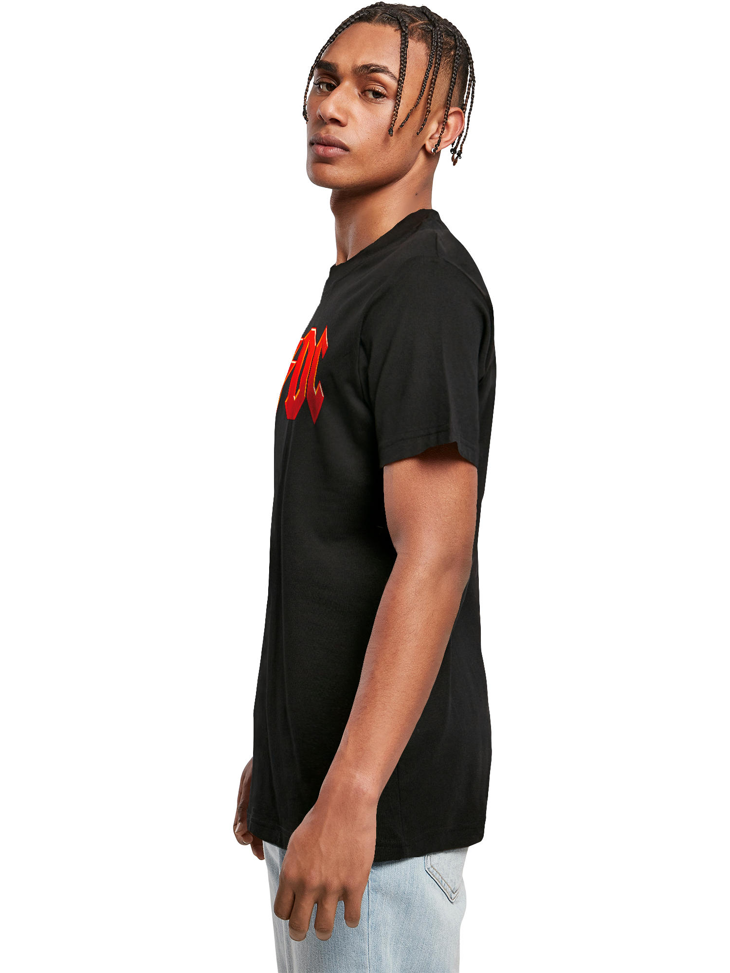 Dunkelrotes ACDC-Logo-T-Shirt