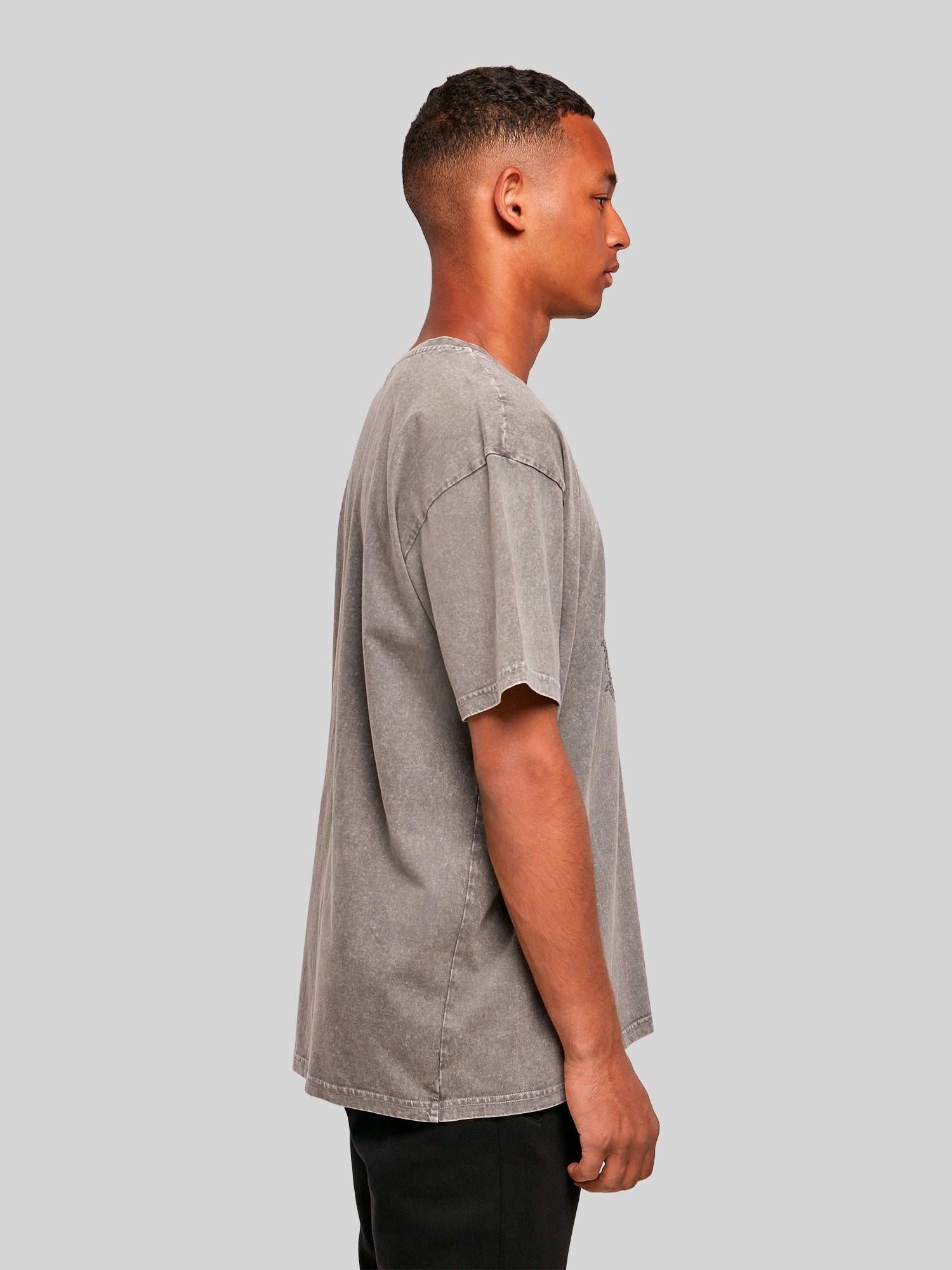 Skull fané des armes à feu | T-shirt surdimensionné lourd